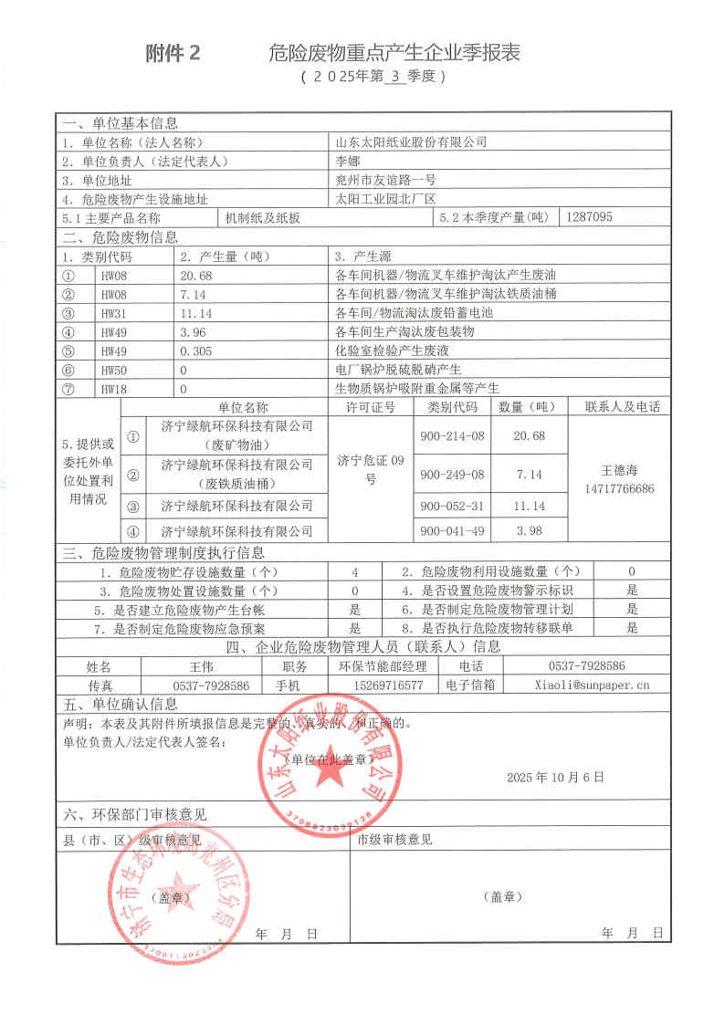 2025年ms88官网纸业危险废料第三季度报表.jpg